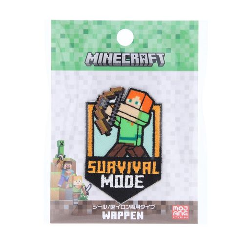 稲垣服飾マインクラフトマイクラALEXアレックスワッペンシールアイロン両用接着1枚6.4cmx4cmMYW001