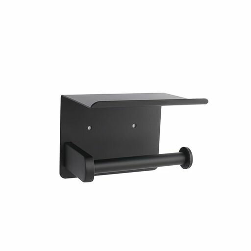 [YNOBUN]トイレットペーパーホルダー穴あけ不要粘着式ペーパーホルダー小物収納棚付きティッシュペーパ..