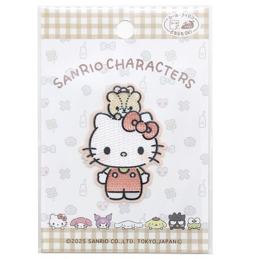 パイオニア Sanrio characters ゆるっとシンプル ハローキティ ワッペン 1枚 縦54mmx横40mm シール・アイロン 両用接着 SCW601-SCW61