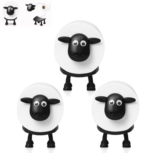 DEARINGトイレットペーパーホルダー羊おしゃれ【2025改良型-3個入り】トイレホルダートイレットペーパ..