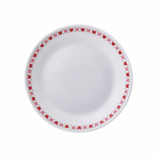 PYREX パイレックス ミルクグラス ディナープレート 26cm 皿 プレート 割れにくい 軽量 電子レンジ対応 食洗機対応 強化ガラス スイートハート PXMK-DP105-ADH/JP CP-8870