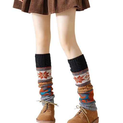 [Lifemaster]レッグウォーマーレディース冬防寒膝ウォーマー2WAYレッグウォーマー暖かいおしゃれ伸縮性冷え対策クリスマスギフト(#01:ブラック)