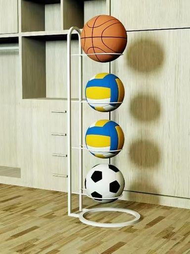 GZZYPZボールラック4段ボール収納ラック省スペース玄関収納組み立て易いボール用品収納用日本語説明書(..