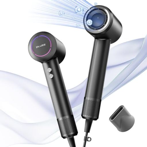 【3倍速乾力】PLUZZ大風量ドライヤー軽量·美髪ヘアドライヤー2.7億高濃度マイナスイオンヘアケアと強力ブラシレスモーター【収納フック付き】-12種類のモードNTC温度制御過熱防止-コンパ…