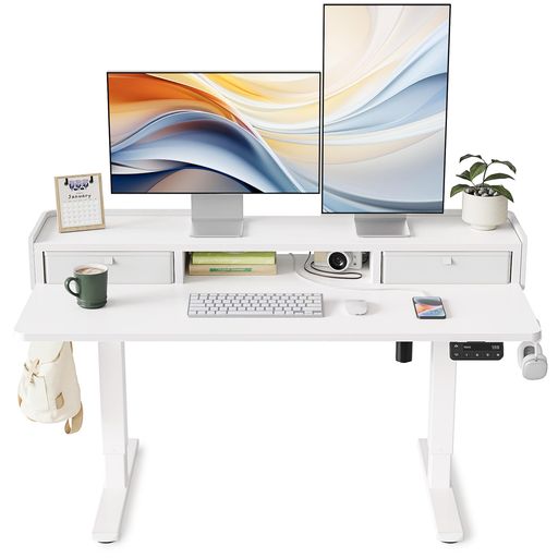 YIHAYOローデスク高さ46-72cm昇降デスク幅120cm奥行き60cm電動ゲーミングデスク昇降式デスク引き出し付き高さメモリー機能上下昇降デスク静音収納フック付き組み立て簡単ローテーブルパソ…(3.0)