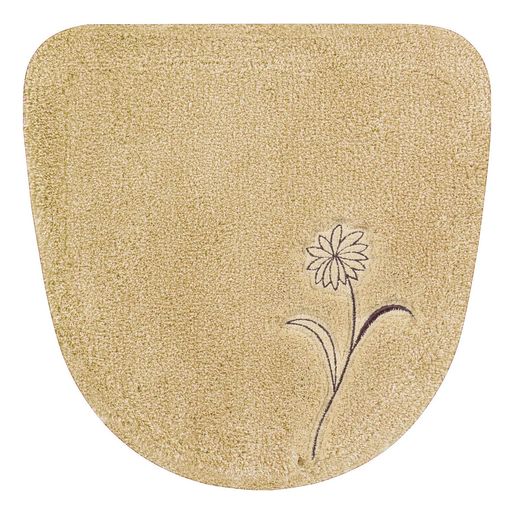 センコー(Senko)スウェイトイレふたカバー洗浄用ベージュ花刺繍モダン19508