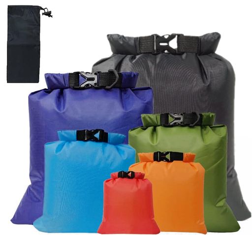 Pclife防水ドライバッグ6サイズセット登山用ドライバッグ防水バッグ軽量収納バッグスタッフバッグ防水プールバッグビーチバッグ温泉登山キャンプハイキング釣り水泳旅行用アウトドア…
