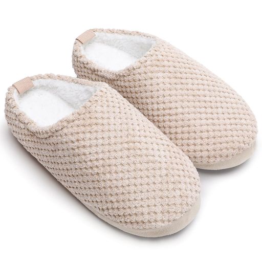 [Vialifer]足の冷え対策スリッパあったかスリッパ暖かい冬用超軽量室内履き用ルームシューズぽかぽか静音保温介護滑り止める洗える来客オールシーズン用男女兼用(べ一ジュ26.5~27.0cm)