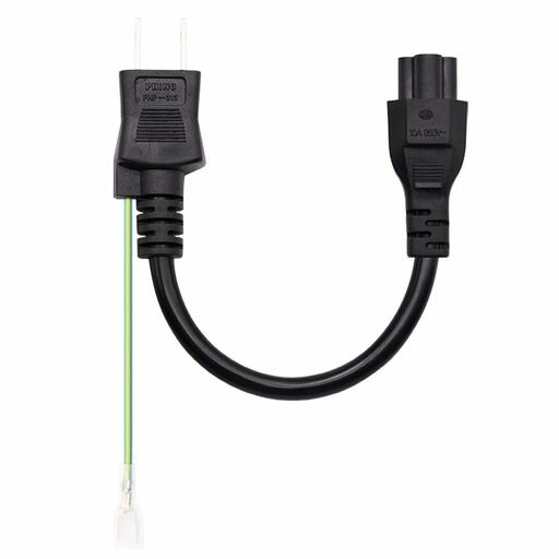 乐天商城 - HMLTDパソコン用ケーブルAC電源ケーブルACコード2PAC電源コード3Pミッキー型オスアース付acケーブル0.2m20cm
