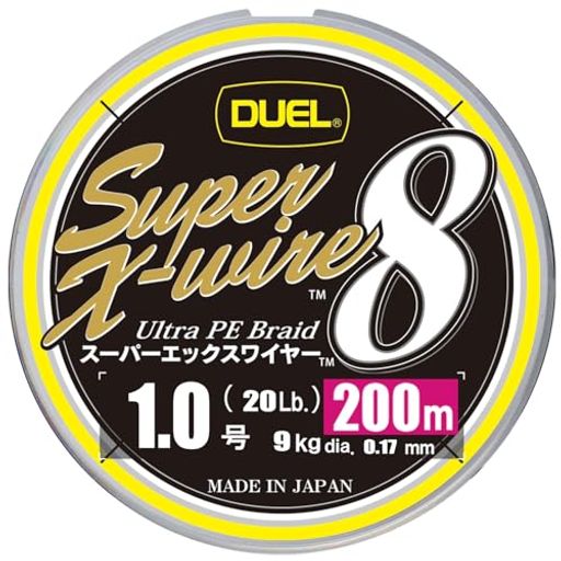 樂天商城 - DUEL(デュエル)PEライン釣り糸スーパーエックスワイヤー8【ライン釣りライン釣具高強度高感度】1.0号200m5色/イエローマーキングH3608N-5CR