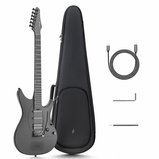 【スマートサウンドシステム】ENYAInspireは、15W高出力スピーカーと20種類の多彩な音色を内蔵。専用「ENYAMUSIC」アプリでEQやエフェクトを自在にカスタマイズ可能です。6.35mm/3.5mmデュアルジャックでアンプ接続や静粛練習に対応。USBType-Cポートは充電とOTG録音の両方をサポートし、スタジオ品質の音楽制作を実現します。 【革新的オンボードスピーカー】新開発15Wオンボードスピーカーは、従来の練習環境を革新。豊かな残響とクリアな音質で、まるで専用スタジオで演奏しているような臨場感を実現します。スマートフォンとワイヤレス接続すれば、伴奏に合わせた練習や即興ジャムも手軽に楽しめ、毎日手に取りたくなる最高の音楽パートナーです。 【プロ仕様SSHピックアップ】Inspireが採用したセラミックマグネット搭載のSSHピックアップは、ロックの熱量、フュージョンの洗練、ブルースの深みなど、あらゆるジャンルで真価を発揮。プッシュプル式ボリュームノブでブリッジピックアップの直列・並列接続を切り替えれば、鈴鳴るような繊細なトーンを追加でき、音楽表現の可能性が格段に広がります。