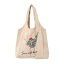 キャンバストート韓国ライクトートバッグコーデュロイレディースa4ロゴ通勤通学軽量大容量折りたたみフラワー刺繍が入ったトートバッグ(オフホワイト)