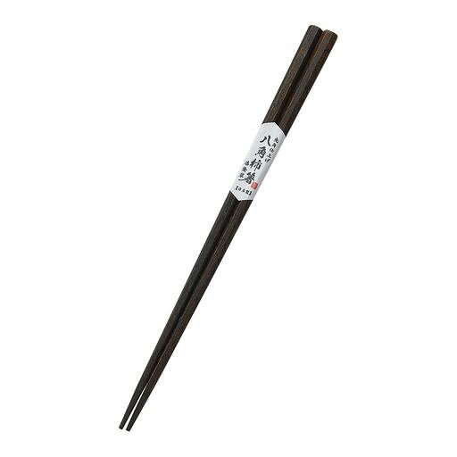 丸十(Marujyu)先角八角木箸柿黒摺り23cm800918