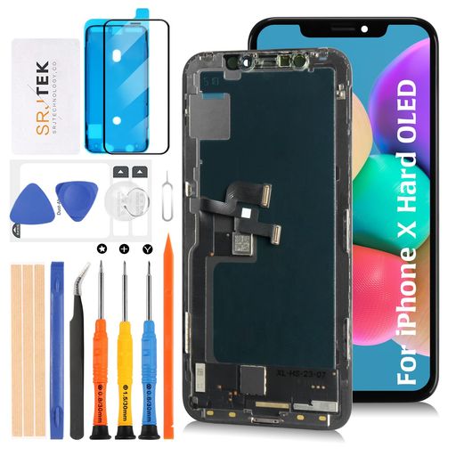 SRJTEKForiPhoneX�վ��ѥͥ�(HardOLED)���̸򴹽�����5.8�����A1865A1901A19023D���å������꡼��LCD�ǥ����ץ쥤����...