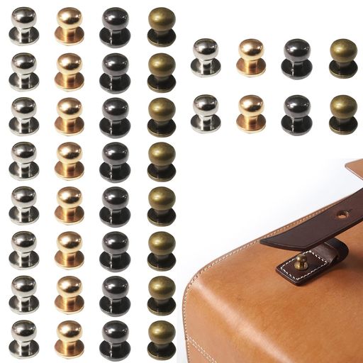 Doyimeドロップハンドルトチカン40個セット4色レザークラフトリベットスタッドジョイント金具回転式バックル留め具金具手芸パーツ