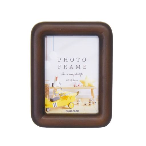 フジカラー FUJICOLOR フォトフレーム 写真たて 木製 4002HL ハーフサイズ(1/2L) ブラウン
