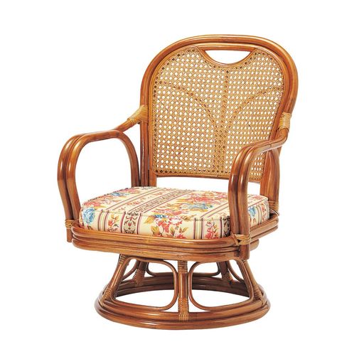 J-kitchens椅子ラタン回転椅子ロータイプ(SH290)W520xD570xH690(SH290)mm