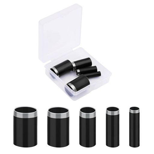 TVETEレザークラフト抜き型革パンチ丸穴あけポンチ【5個セット6-10#】合金スチールレザーパンチ穴あけポンチレザークラフト工具丸型ベルトパンチベルトストラップカットサークルきちん…