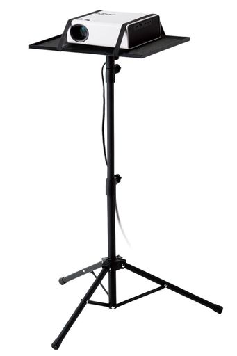 エレコムプロジェクタースタンド三脚台高さ調整可能収納ケース付固定バンド付据え置き型ブラックPJ-ARM..