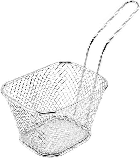 フライバスケットロットチップミニフライバスケットステンレススチールフライヤーバスケットストレーナ..