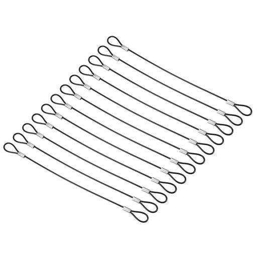 サイズ:0.2mx2mm(L*D)、パッキングリスト:12x鋼線ロープ 利点:プラスチックコーティングされた表面を備えた頑丈で耐久性のあるスチール製で、滑らかな感触、高強度、耐摩耗性があり、使用中に表面を傷つけない。比較的柔らかく、アイテムを柔軟にまとめて保管できるため、管理が容易です。 説明:道具を使わずに素早く簡単に使用でき、ワイヤーロープでアイテムを結び、ロックします。Uロック、南京錠、ディスクロックなど、ほとんどのロックに対応します。 応用:セキュリティワイヤーは主に荷物、パッケージ、自転車、ドア、フェンス、照明、スポーツカメラなどのアイテムをロックするために使用されます。屋内外での紛失防止に幅広く使用できます。落下を防ぐために軽量の照明を吊るすのにも使用できます。 注意:ご注文前に正しいサイズをよくご確認ください。