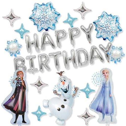 樂天商城 - [SENDENG]アナと雪の女王誕生日飾り付けアナと雪バルーン風船バースデーバルーンハッピー飾り子供の日イベント女の子飾りセットお子様の誕生日パーティーベビーシャワーケーキカップケ…