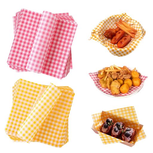 Doyimeワックスペーパー【200枚】クッキングシート耐油紙揚げ物包み紙ピクニックペーパーシート四角形..