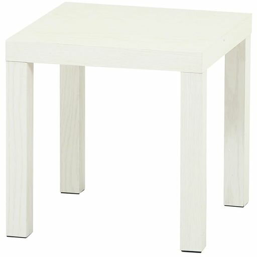 不二貿易キューブ型ローテーブルサイドテーブル幅40x奥行40x高さ40cmホワイトウォッシュ40917