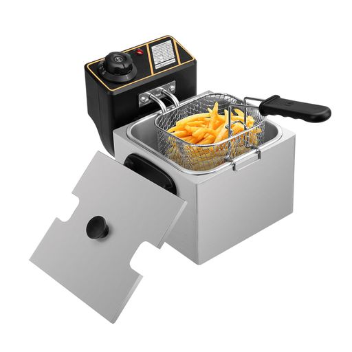 ECHometec2Lフライヤー1-2人用電気フライヤー60-200°C温度調節ステンレス卓上フライヤー家庭用