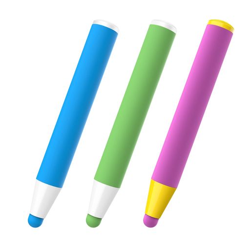 Mixoo 子供用スタイラスペン Mixoo スタイラスペン シリコン製 握りやすい 3本セット 交換式 シリコンゴムペン先 iPad/iPhone/Android/Fire HD キッズモデルに対応 タブレット 充電不要誕生日プレゼ…