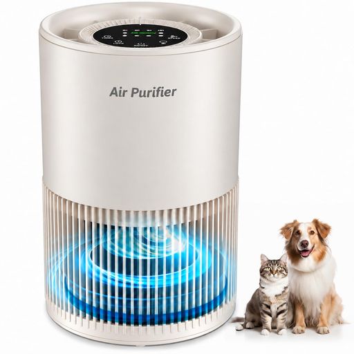 【AI自動運転で空気質をリアルタイム検知】高感度PM2.5センサーを搭載し、室内の空気状態をリアルタイムで検知し、AI自動運転モードでは空気の状態に合わせて風量を自動調整します。緑・黄・赤の3色LEDで空気の状態をひと目で確認でき、花粉・PM2.5・ホコリなどの微粒子対策をサポートする小型空気清浄機です。 【3層フィルターで効率よく浄化】360°全方向から空気を取り込む循環設計を採用。プレフィルターでペットの毛や大きなホコリをキャッチし、H13 HEPAフィルターで花粉・PM2.5などの微細な粒子を捕集。さらに活性炭フィルターを組み合わせ、タバコ臭・料理臭・ペット臭などの気になる生活臭にも対応します。 【直感的に使えるLEDタッチパネル】見やすいLEDタッチパネルを採用し、風量や運転モードなどを簡単に操作できます。チャイルドロック機能も搭載し、操作パネルをロック可能。解除も簡単に行えるため、寝室やリビング、デスク周りなど、日常のさまざまな場所で使いやすい設計です。 【寝室にも使いやすい静音設計】睡眠モードでは最低20dBの静かな運転を実現し、就寝時にも使いやすい空気清浄機です。