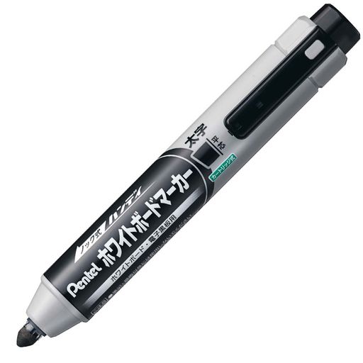 樂天商城 - ぺんてるノック式ハンディホワイトボードマーカー平芯・太字黒インキMWXN6M-A10本入り