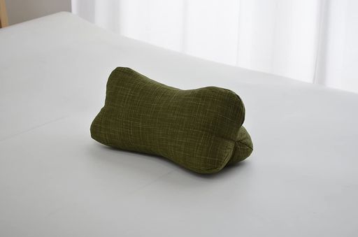 イケヒコ寝具まくらクッションほね枕約32x15cmグリーン日本製低反発チップ足枕腰当もっちり#2918839