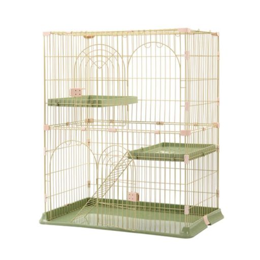 BTM猫ケージキャットケージ2段おしゃれキャットハウスネコハウス留守番梯子付き保護脱走防止組み立て簡..