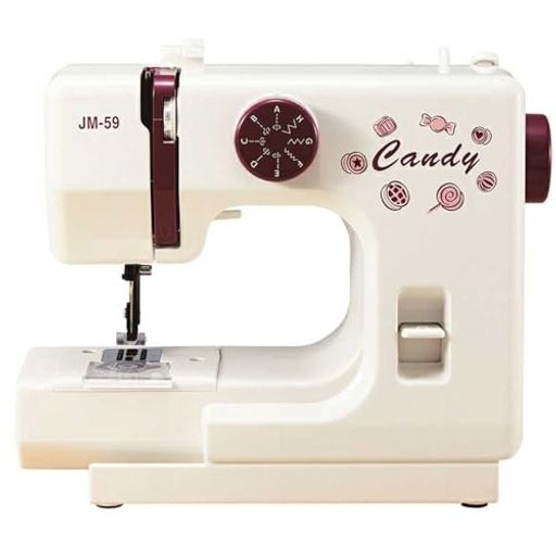 ジャノメ初心者にピッタリのフットスイッチ付きかんたん・かわいいミシン「Candy」JM-59