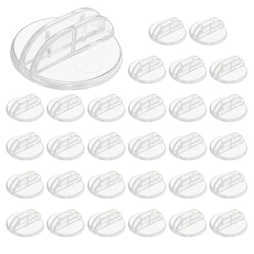 PATIKIL0.98”プラスチックカードスタンド30個プレースカードホルダー三角形デザインモダンなテーブルナンバースタンドパーティーボードゲーム写真メモ価格タグラベルメニュー用透明
