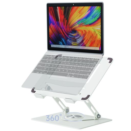 MOHOPEノートパソコンスタンドパソコン台360度回転式ノートpcスタンドipadスタンド角度高さ無段階調節タブレットスタンド折りたたみ式ノートpcスタンドノートパソコン冷却腰痛/猫背解消人…