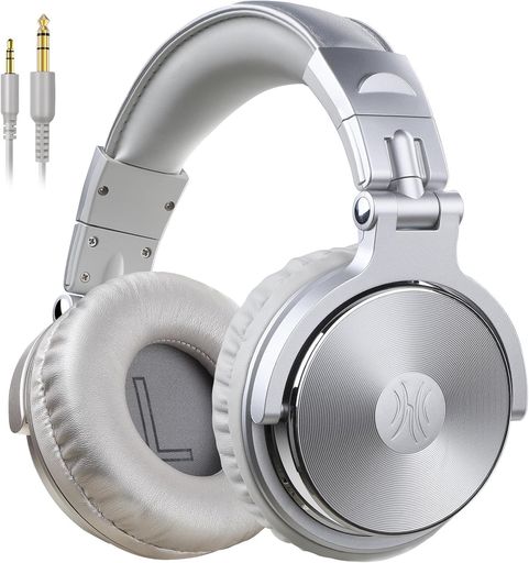 OneOdioPro10モニターヘッドホン有線低音強化ヘッドフォンオーバーイヤー軽量6.35&3.5mmジャック共存片耳モニタリング折りたたみ可能1.2m/3m着脱ケーブル付属楽器練習電子ピアノDJ宅録DTM