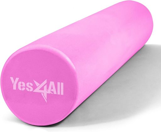 Yes4All EVA 硬め 背中用フォームローラー - エクササイズ、ヨガ、ピラティス用 ラウンドバックローラー 30/45/60/90 cm