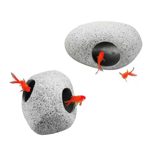 siawadekyアクアリウム水槽オブジェ岩洞窟隠れ家2個セットアクアリウムオーナメント熱帯魚昆虫爬虫類隠..