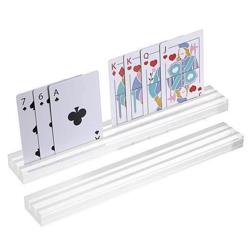扑克牌 - koundenekoカードスタンド2本セット透明アクリル製トランプホルダーダブルゲームカード立て卓上置きボードゲームアクセサリートランプトレカ写真はがき収納コレクション展示用25cm