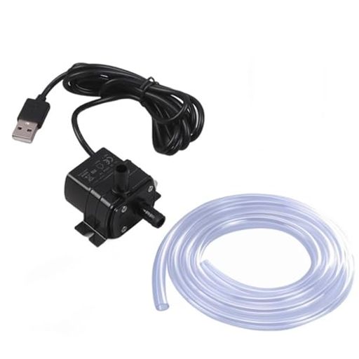 Other - USB5V水中ポンプ1W130L/H静音設計噴水・アクアリウム用省エネ小型USB電源対応1.5mホース&フィルター付属(安全設計/水漏れ防止/観賞魚対応)LIMUNJIZ(ポンプ+水道管)