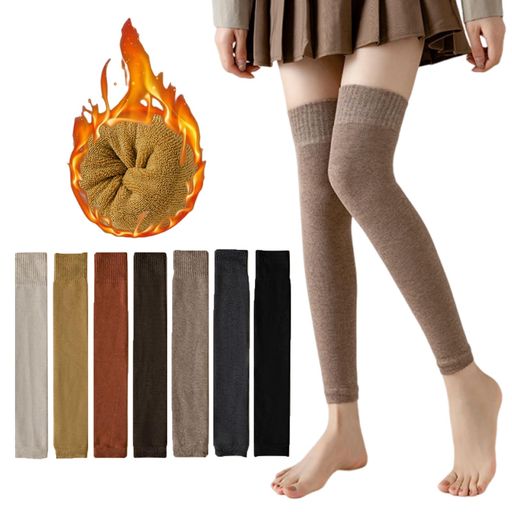 [ちか]レッグウォーマーロング膝上足首ウォーマーレディース暖かい膝サポーター保温膝ウォーマーロング丈膝冷え防止裏起毛防寒レッグカバー冬厚手保温サポーター膝弾力性に優れ脱落…