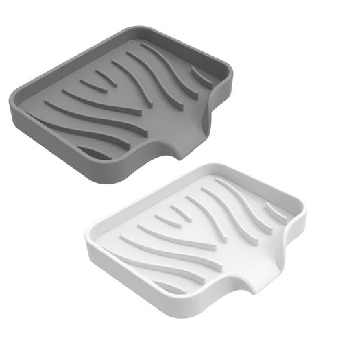 2個セットシリコンソープディッシュ石鹸置き排水石鹸入れソープトレーキッチン洗面所家庭バスルームキ..