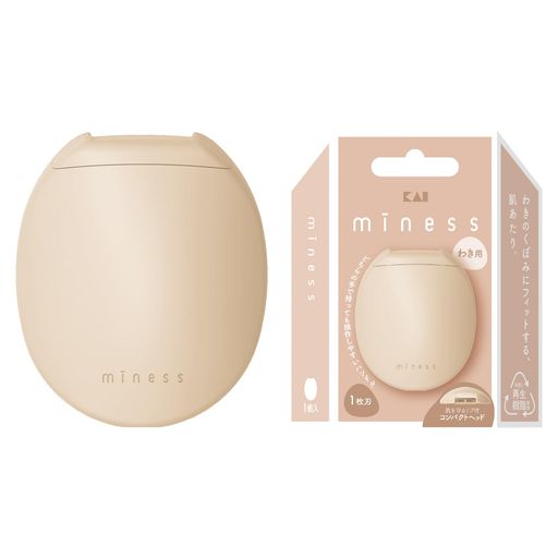 わきのくぼみにフィットする肌あたりどちらの手で持っても操作しやすいハンドル コンパクトサイズ ホルダー:ABS樹脂刃部:刃:ステンレス刃物鋼ガード:ステンレス サイズ60x50x10mm重さ14g ※本製品はminessポイントバックキャンペーンのキャンペーンシール付き対象商品ではございません。ご注意ください。