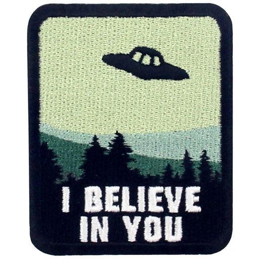 私はあなたを信じてXファイル未確認飛行物体刺繍のバッジのアイロン付けまたは縫い付けるワッペン