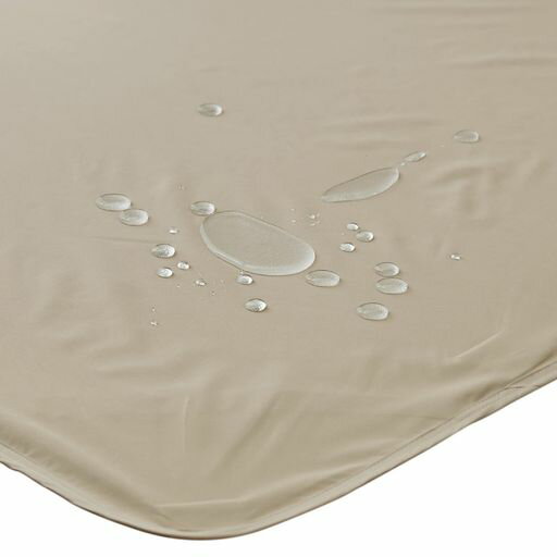 AQUA防水フラットシーツベージュセミダブル抗菌防臭ダニ通過ゼロ防水シーツマットレスシーツベッドカバ..