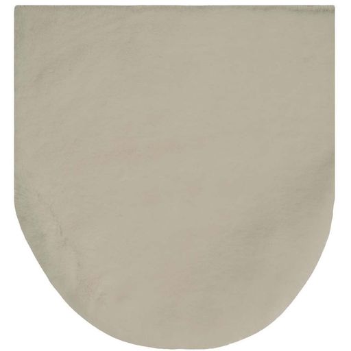 オカトーpupumofププモフトイレ蓋カバーU型O型洗浄暖房兼用ラビットファー調洗えるグレージュ幅40x高さ3x奥行43cm