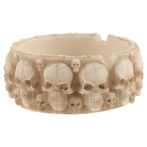 PLAFOPEスケル頭蓋骨オーナメント樹脂製卓上灰皿家用火災防止設計軽量携帯可能オフィスやハロウィン飾..