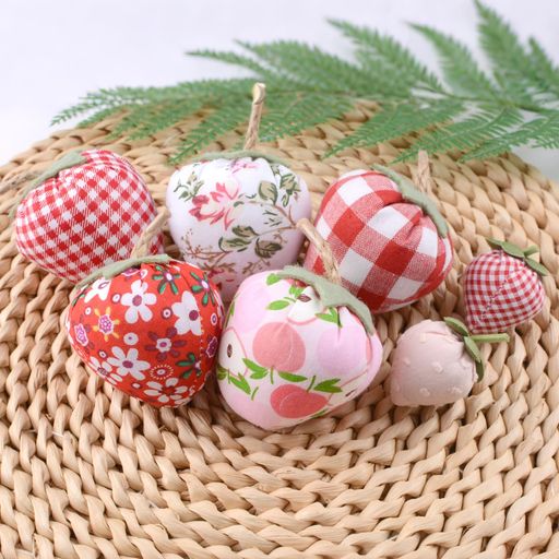 HICOHAND人工繊維イチゴフェイク生地フェイクイチゴ装飾ハンドメイドピンクかわいいイチゴ家庭用ファームハウスオーナメントウェディングホームデコレーション20個